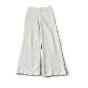 Forever 21 Teddy Fleece Wide Leg Pants M Cream